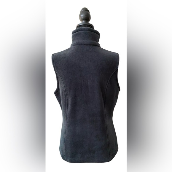 Columbia: Charcoal Black Fleece Zip Up Vest - Picture 5 of 15